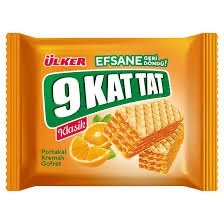 9 Kat Tat Portakal Kremali Gofret (Orange Cream Wafer)